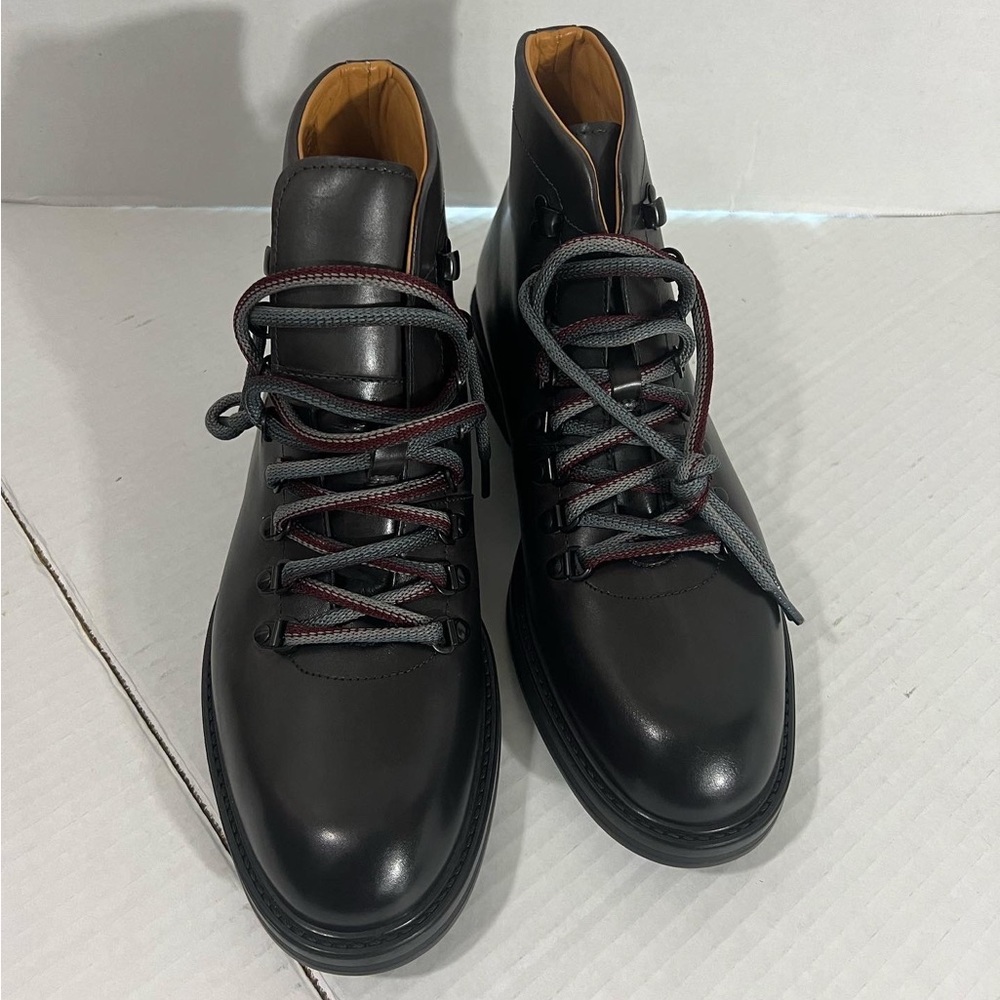 Magnanni Men's Black Leather Montana Hiking Boot Shoes Size US 10.5/EU 43.5